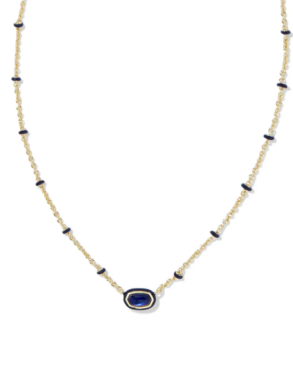 Mini Elisa Enamel Pendant Necklace