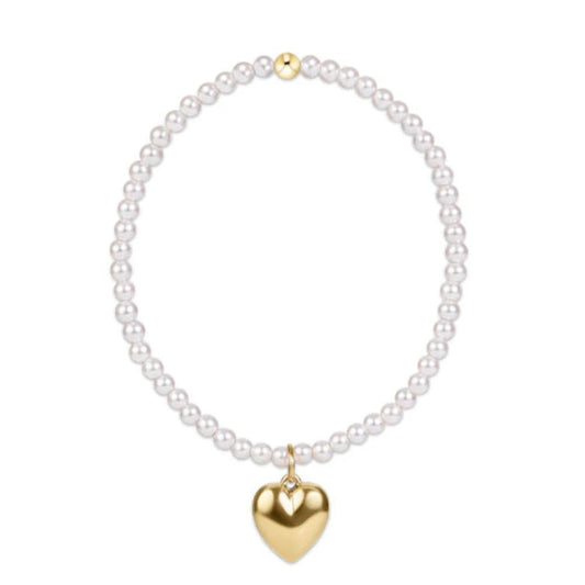 Classic Pearl 3mm Bracelet - Love Plush Charm