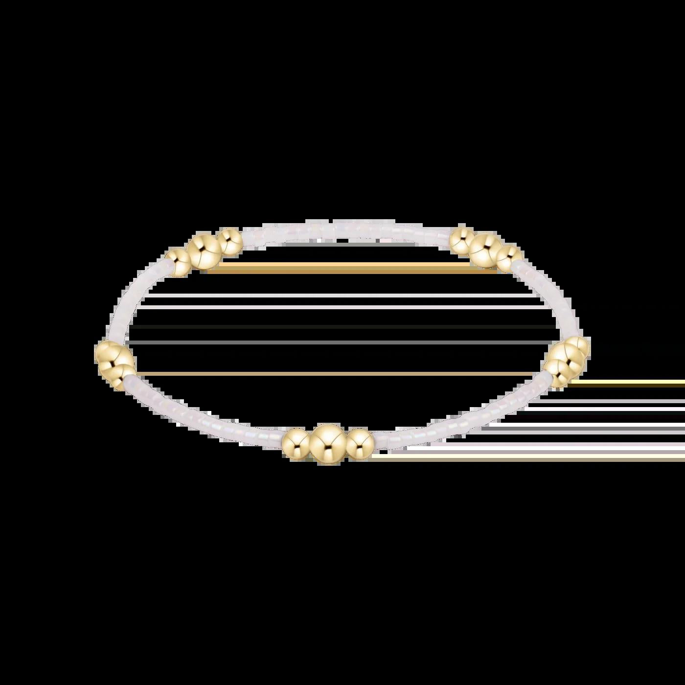 Hope Purpose Gold Bracelet- Silky White
