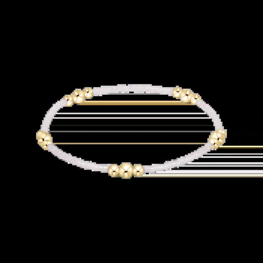 Hope Purpose Gold Bracelet- Silky White