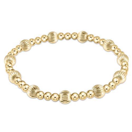 enewton Extends - Classic Sincerity Pattern 6mm Bead Bracelet - Gold