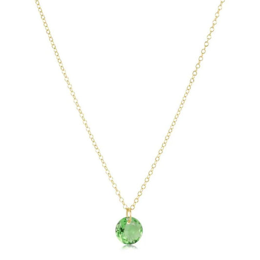 16" Necklace Gold- Reflection Small Charm 08
