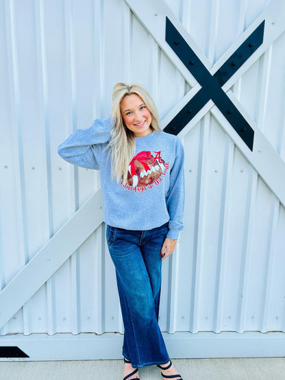 Alabama Football Coquette Bow Sweatshirt