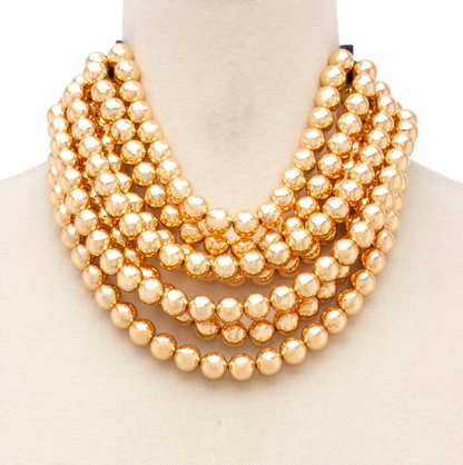 Chunky Beaded Layered Necklace