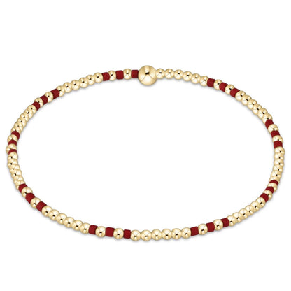 Gameday Hope Joy Pattern 2mm Bead Bracelet