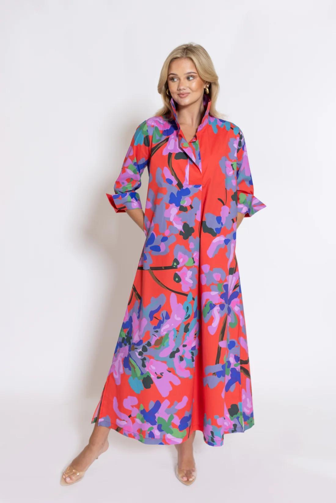 Miss Scarlet© Ruthie Shirt Dress Long