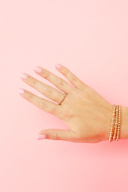 Lauren Beaded Band in Silver