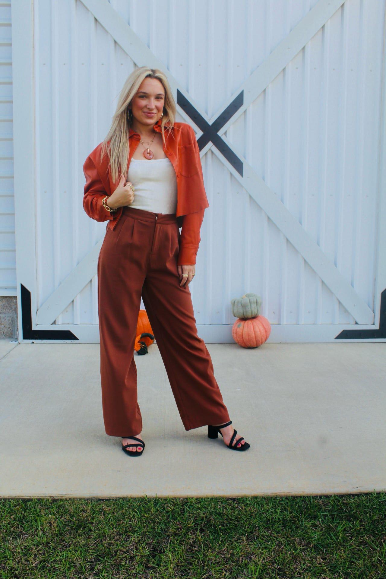 Midday Latte Pleated Pants