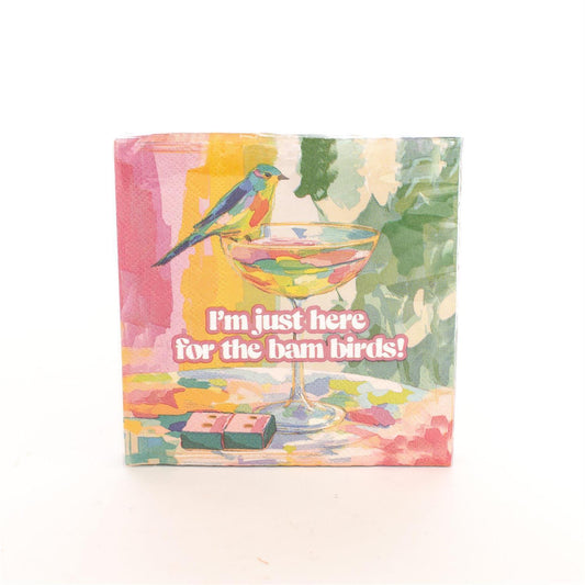Mahj 1 Bam Birds Paper Beverage Napkins - 20 Ct.