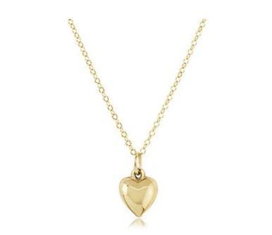 egirl 14" Necklace Gold- Love Plush Small Gold Charm