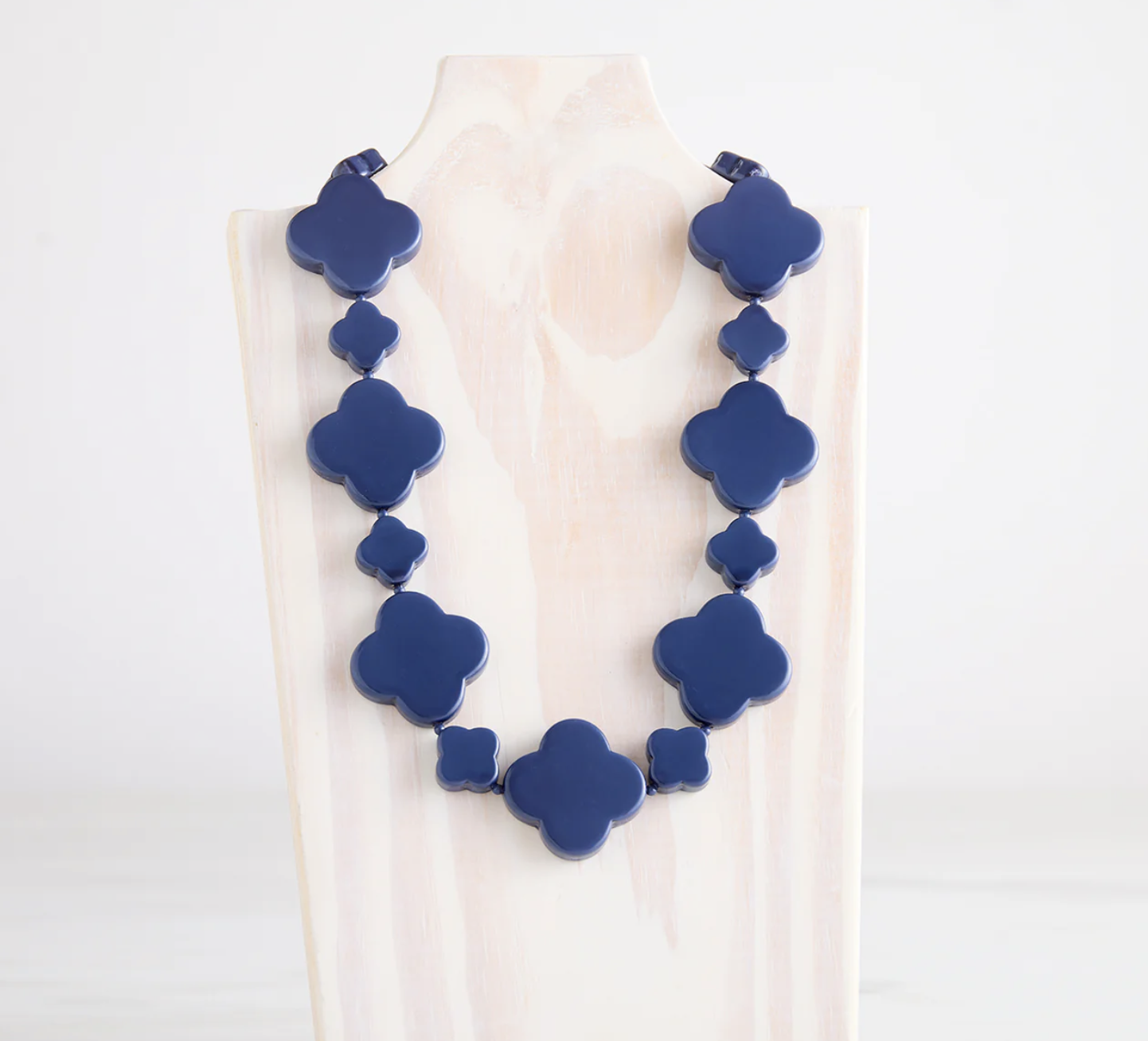 Large Clover Necklace - Navy