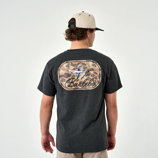 Adult SS Tee- Ducks Flying In- Heather Black