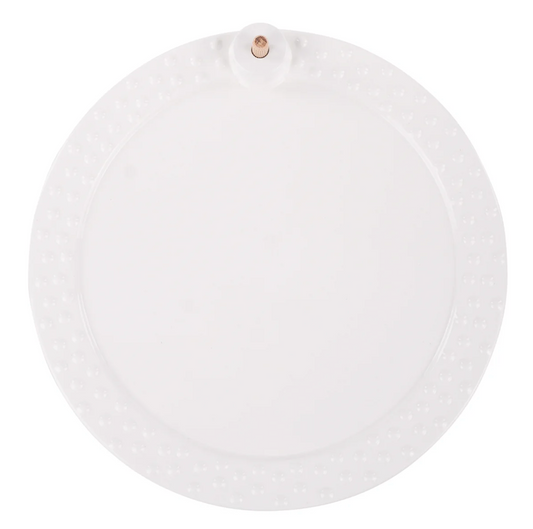 White Round Platter