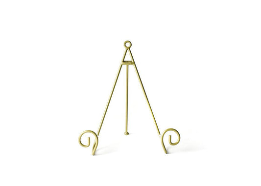 Medium Swirl Plate Stand Gold
