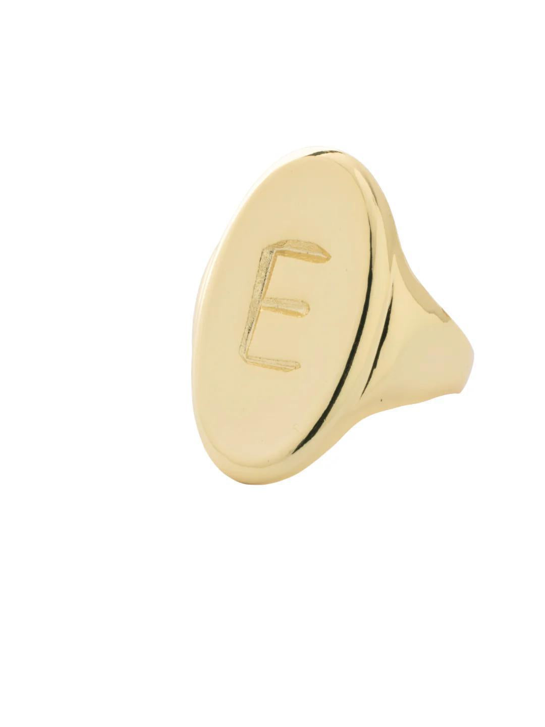 "E" Signet Statement Ring