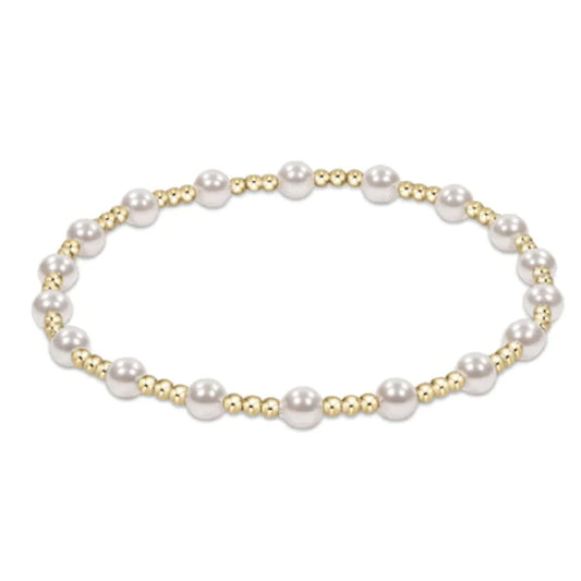 Classic Sincerity 4mm bead bracelet - Pearl