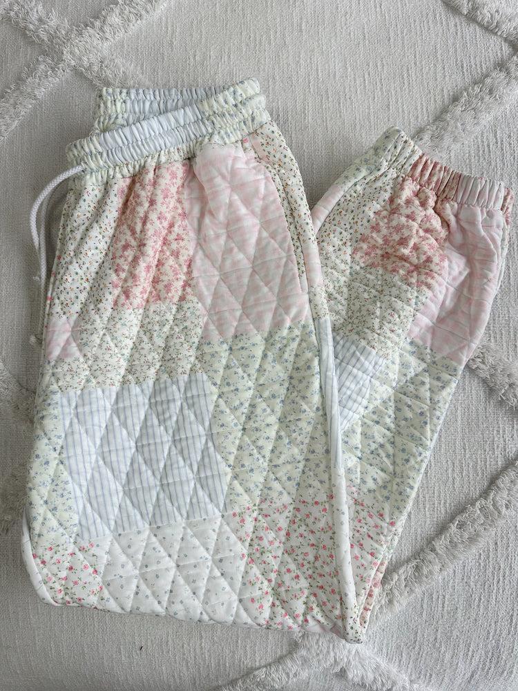 Sunkissed Coconut Quilted Pastel Joggers