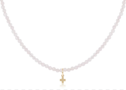 15" 3mm Gemstone Signature Cross Choker