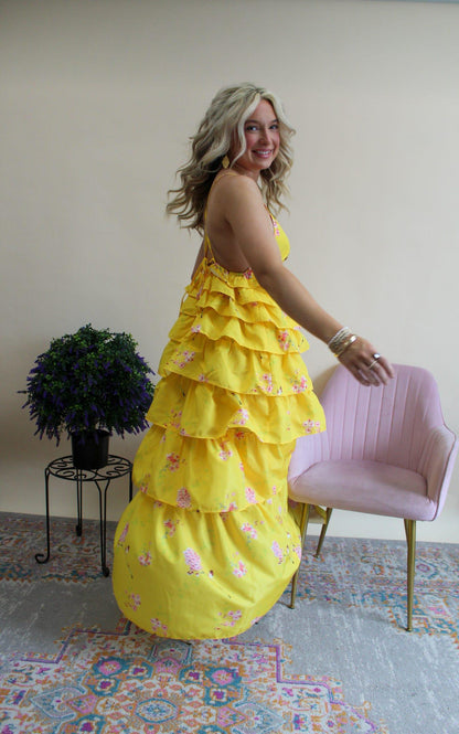 Callie Song Bird Yellow Dress