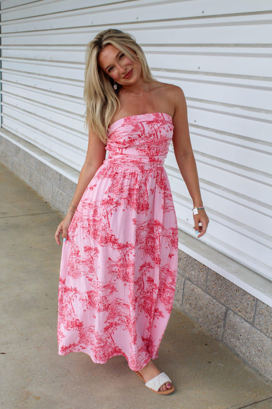Sunset Cottage Tube Maxi Dress