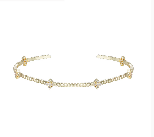 Radiant Cross Station Mini Cuff Bracelet