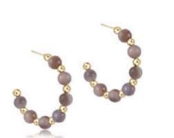 Enewton Beaded Grateful 1.25" Post Hoop- Botswana Agate