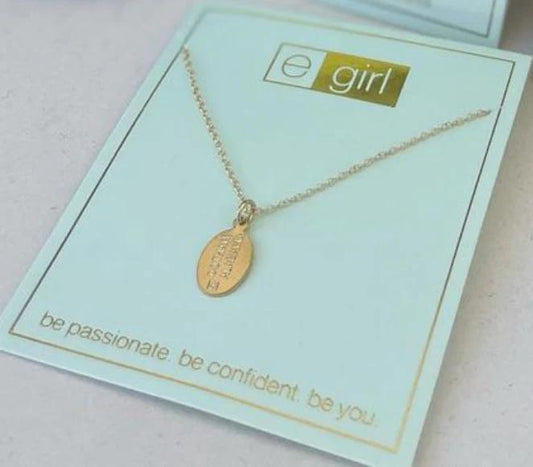 egirl 14'' Necklace Gold Custom 8mm Disc