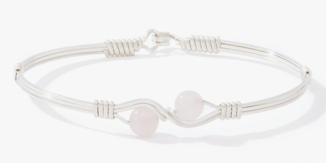 Be Mine Bracelet - 14K Sterling Silver with Rose Quartz Bead