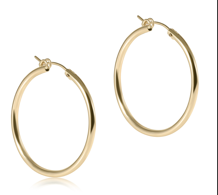 Round Gold 1.25" Hoop - Smooth