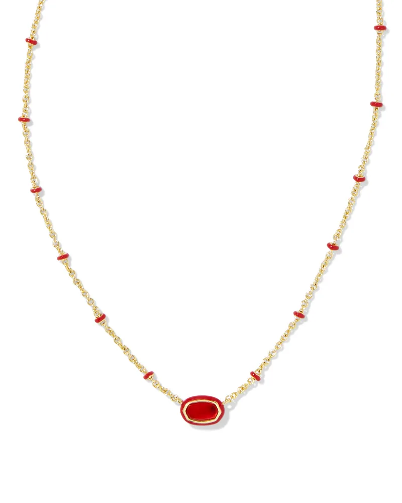 Mini Elisa Enamel Pendant Necklace