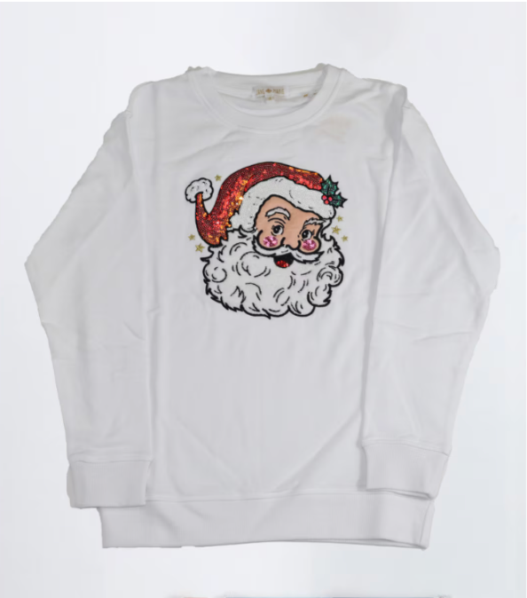 Kids Jolly Pink Santa Sweatshirt