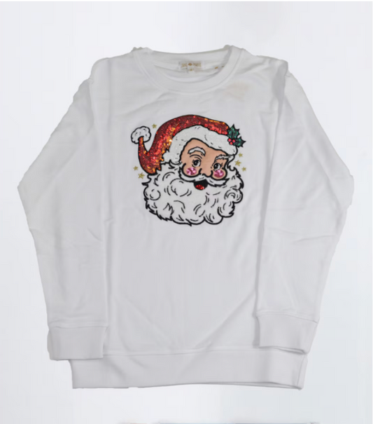 Kids Jolly Pink Santa Sweatshirt
