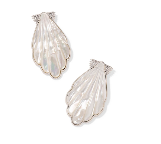 Alexa Statement Ear Vintage Silver Ivory Mother of Pearl