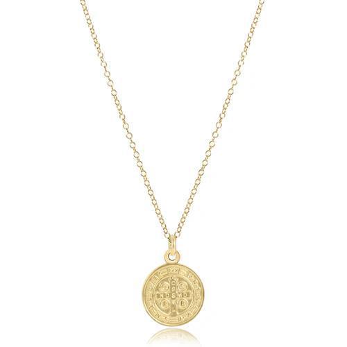 16" Necklace Gold - Blessing Gold Disc