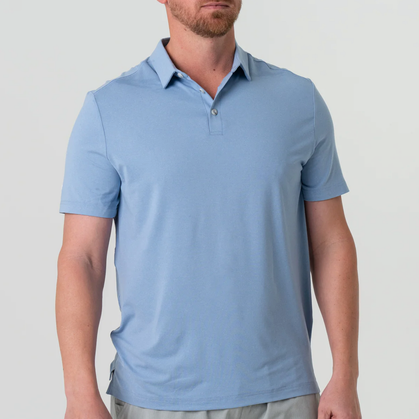 Performance Polo -Heather Sky Blue
