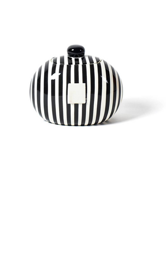 Black Stripe Mini Cookie Jar