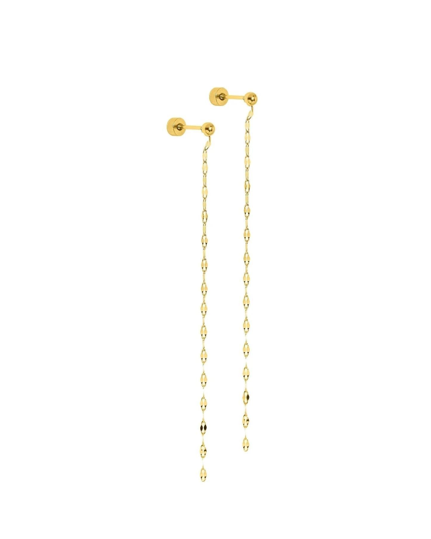 Gold Devin Duster Screwback Stud Earrings