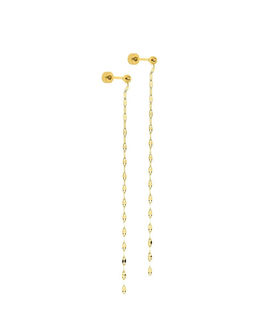 Gold Devin Duster Screwback Stud Earrings