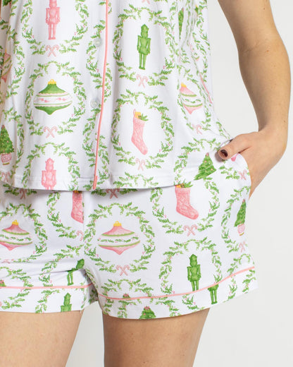 Nutcracker Trellis Pajama Sleep Shorts