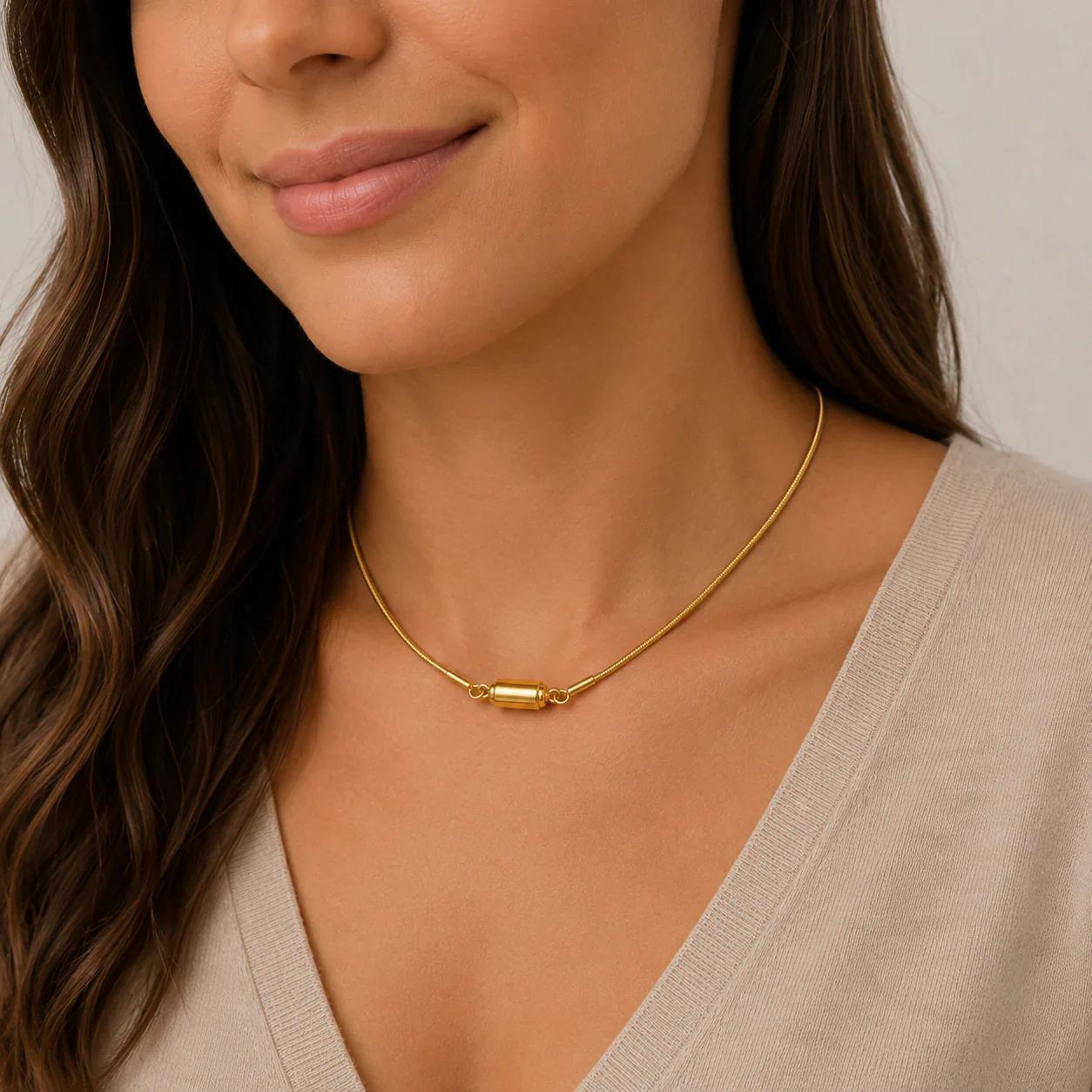Magna Snake Necklace - Gold