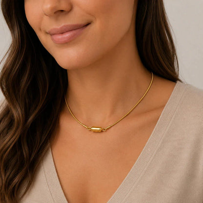Magna Snake Necklace - Gold
