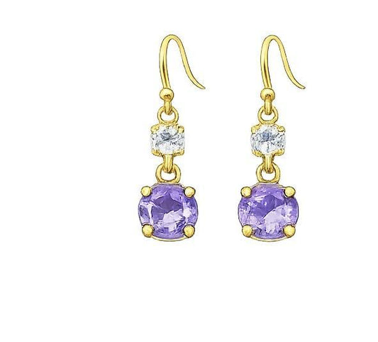 Studio Round Crystal Dangle Earrings