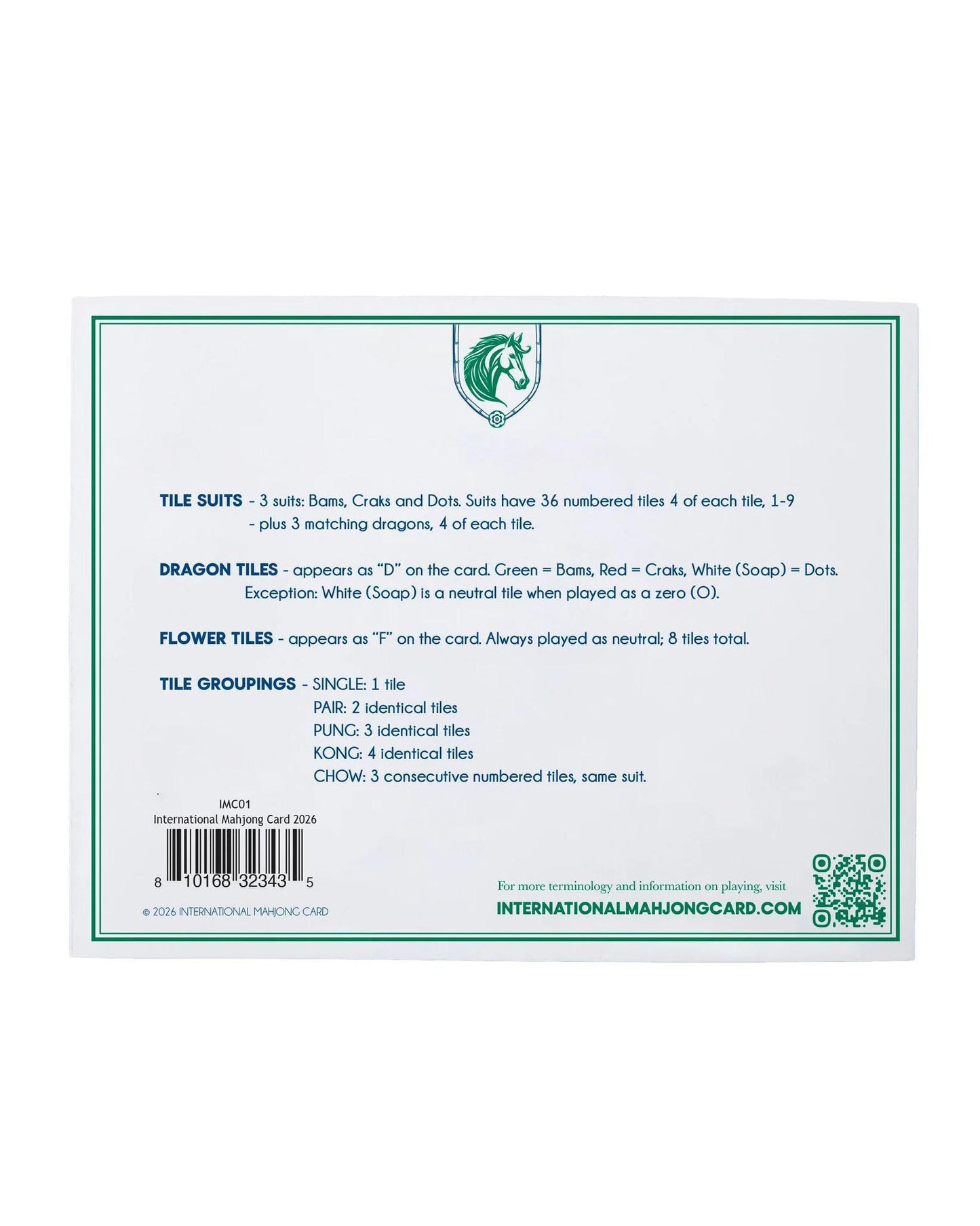 International Mahjong Card (set of 4)