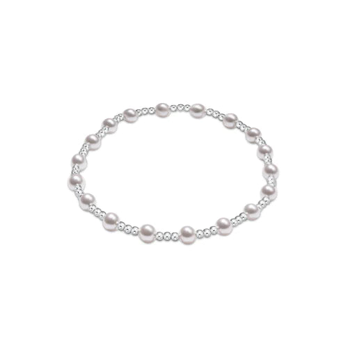 Sterling Classic Sincerity 4mm Bead Bracelet - Pearl