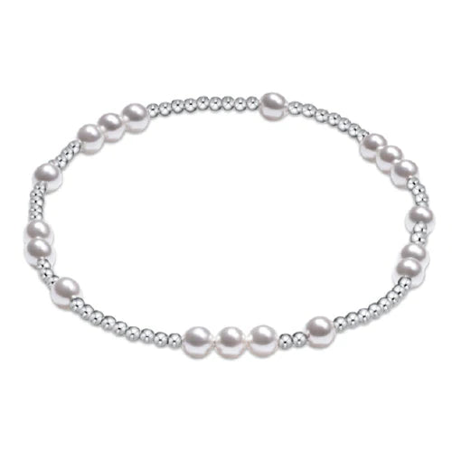Extends - Hope Unwritten Sterling Silver Bracelet - Pearl 4mm
