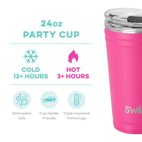 Hot Pink Party Cup (24 oz)
