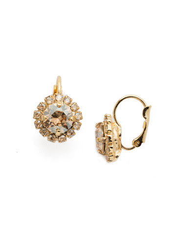 Haute Halo Dangle Earrings - Antique Gold