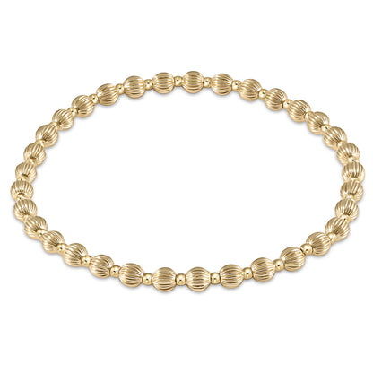 enewton Extends - Dignity Grateful Pattern Bead Bracelet - Gold