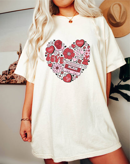 Be Mine, Valentines Day T Shirt, Trendy Graphic Apparel: Ivory