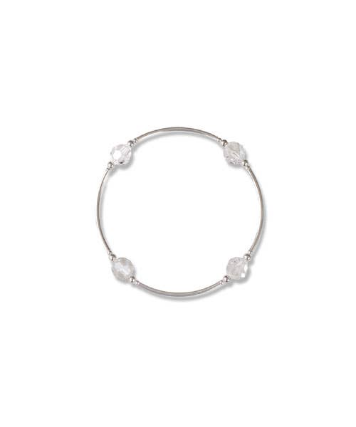 8mm Diamond Crystal Blessing Bracelet - April: S